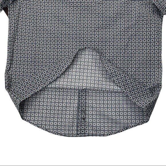 Tasso Elba Novelty Woven Cotton Mens Button Down - Picture 8 of 9